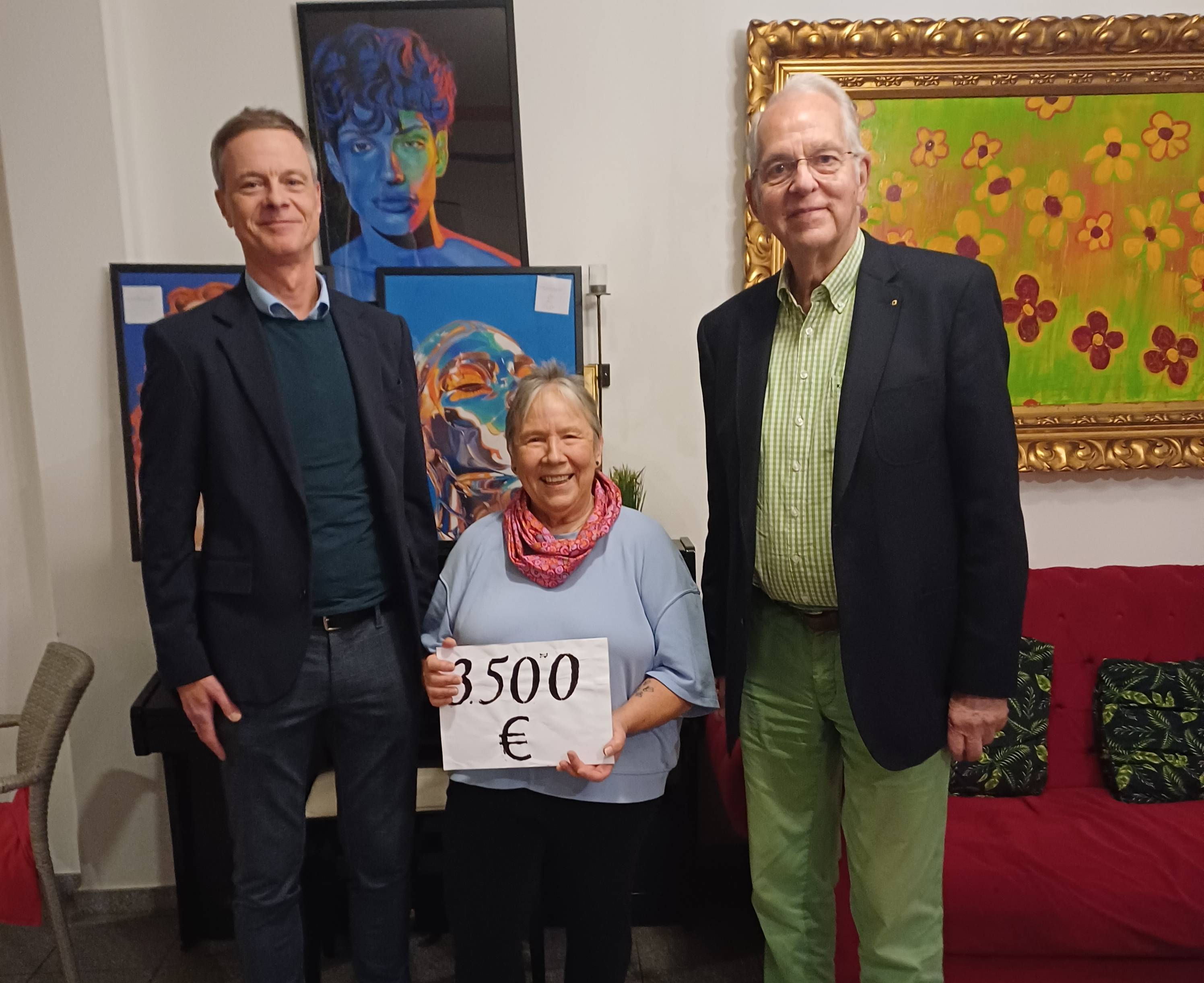 Spendenübergabe an das Kunstcafé Einblick in Kaarst im November 2025